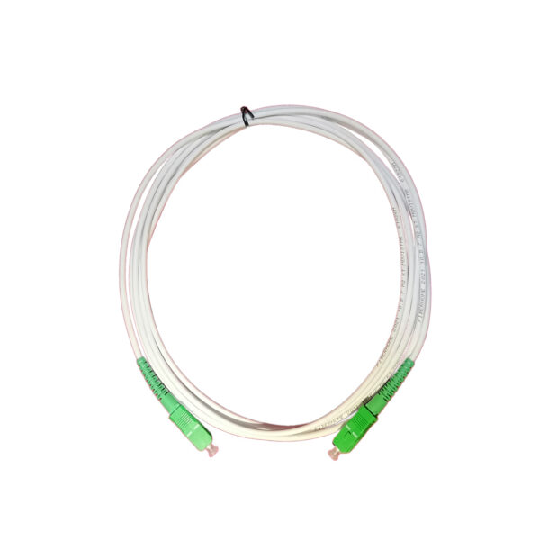 Jumper de Fibra Óptica Simplex Monomodo SC APC Blanco 3 Metros