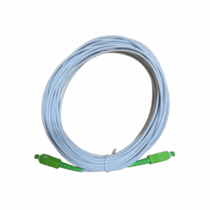 Jumper de fibra optica residencial simplex SC APC 10 metros color blanco